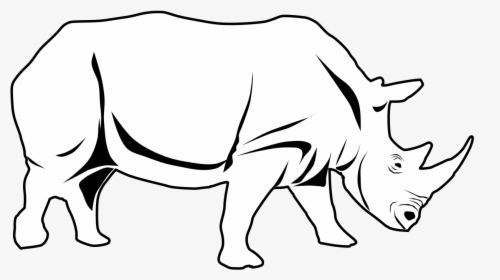 Outline Image Of Rhino, HD Png Download, Transparent PNG