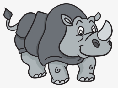 Rhino Clipart Mammal - Clip Art Rhino, HD Png Download, Transparent PNG