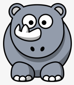 Studiofibonacci Cartoon Rhino Svg Clip Arts - Cartoon Rhino Clipart, HD Png Download, Transparent PNG