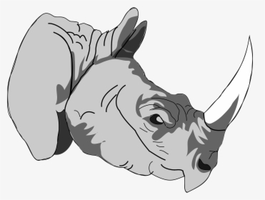 Architetto Rhinoceros 1 Clip Arts - One Horned Rhino Art, HD Png Download, Transparent PNG