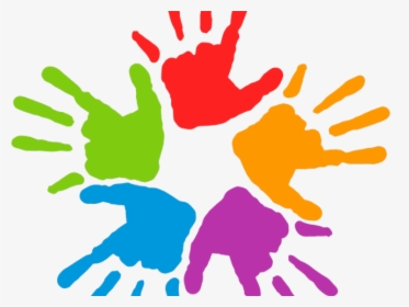 Artwork Clipart Colourful Hand - Hand In Hand Clipart, HD Png Download, Transparent PNG