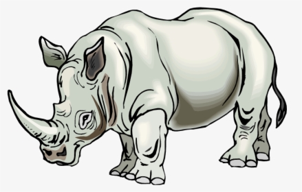 Brown Clipart Rhino - Rhino Clip Art, HD Png Download, Transparent PNG