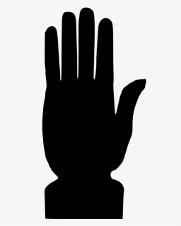 Transparent Stop Hand Clipart - Stop Hand Silhouette, HD Png Download, Transparent PNG