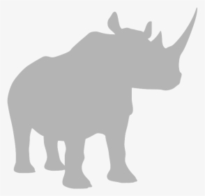 Grey Clipart Rhino - Transparent Background Silhouette Rhino Clipart, HD Png Download, Transparent PNG
