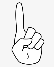 File Hand Svg Wikimedia Commons Open - Hand Number 1 Png, Transparent Png, Transparent PNG