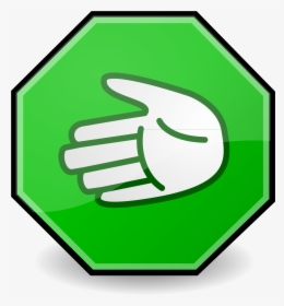 Go Hand Sign Clipart , Png Download - Traffic Sign, Transparent Png, Transparent PNG