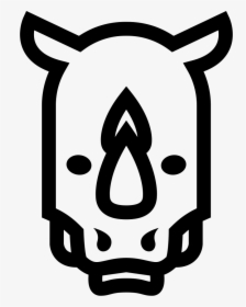 Rhino Head Frontal Outline - Logos Fitness, HD Png Download, Transparent PNG