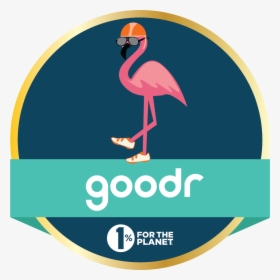 The 1% Goodr For The Planet Challenge Logo - Greater Flamingo, HD Png Download, Transparent PNG