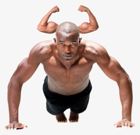 Aerobic Exercise Push-up Man Black - African American Man Working Out, HD Png Download, Transparent PNG