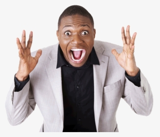 Black Surprise Male Man - Happy Black Man Png, Transparent Png, Transparent PNG