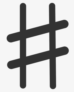 Hashtag, Gate, Symbol, Black, Silhouette, Icon - Music Sharp Clip Art, HD Png Download, Transparent PNG