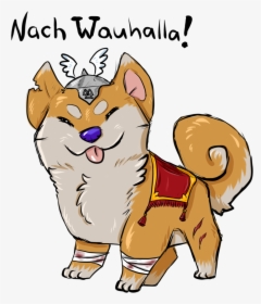 Helgi The Male Valkyrie Shiba Inu [oc] - Cartoon, HD Png Download, Transparent PNG