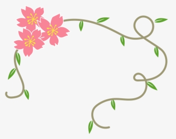Simple Fresh Floral Decorative Border Png And Vector - Flower Simple Border Designs, Transparent Png, Transparent PNG