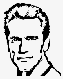 Schwarzenegger The Terminator Sticker Transprent Png - Arnold Schwarzenegger Face Drawing, Transparent Png, Transparent PNG