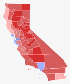 California 2018 Election Results By County, HD Png Download, Transparent PNG