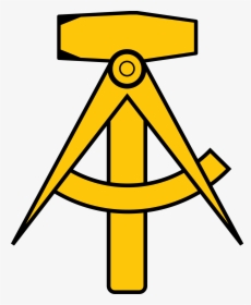 Transparent Communist Symbol Png - East German Hammer And Compass, Png Download, Transparent PNG