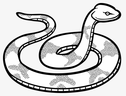 Snake Clipart Pdf - Snake Black And White, HD Png Download, Transparent PNG