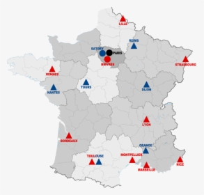 France Map French Intervention Force Police Gendarmerie - Women's World Cup France Cities, HD Png Download, Transparent PNG
