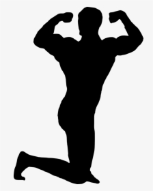 Muscle Man Silhouette Png, Transparent Png, Transparent PNG