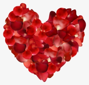 Transparent Heart Png Images - Rose Petal Heart Png, Png Download, Transparent PNG