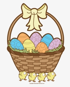 Easter Clip Basket - Clip Art Easter Basket, HD Png Download, Transparent PNG