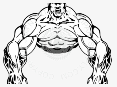 Transparent Body Builder Png - Muscular Man Png Clip Art, Png Download, Transparent PNG