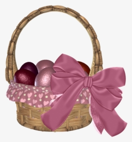 Pink Bow Basket, HD Png Download, Transparent PNG