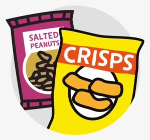 Crisps And Salted Nuts - Snack Clipart, HD Png Download, Transparent PNG