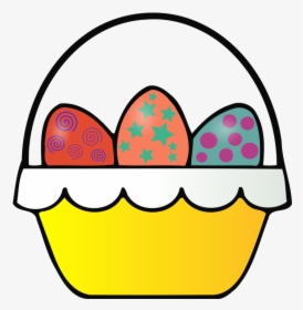 Area,artwork,yellow - Easter Eggs In Basket Clipart, HD Png Download, Transparent PNG