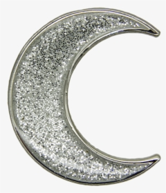Silver Glitter Moon Png, Transparent Png, Transparent PNG