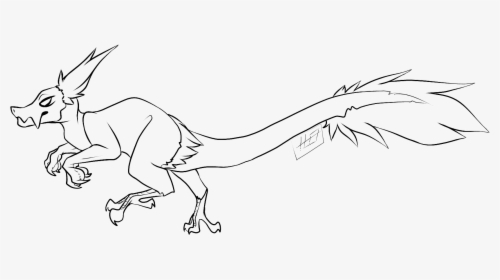 • Macaroni Raptor Lineart • - Furry Lineart Free, HD Png Download, Transparent PNG