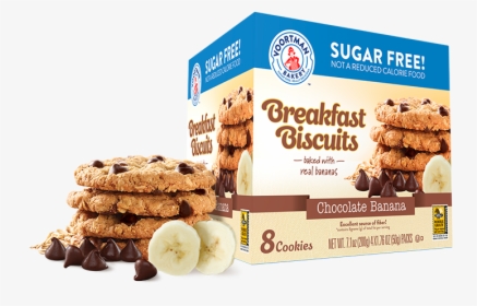 Chocolate Banana Sugar Free Breakfast Biscuits - Voortman Breakfast Biscuits, HD Png Download, Transparent PNG