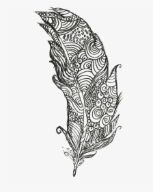 Feather Doodle Sisshart - Feather Doodle For Png, Transparent Png, Transparent PNG