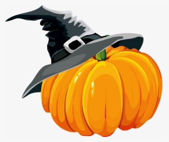 Transparent Witch Hat Png - Transparent Background Pumpkin Clipart, Png Download, Transparent PNG