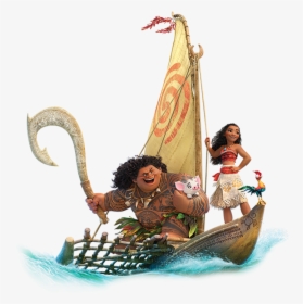 Moana Maui - Moana And Maui On Boat, HD Png Download, Transparent PNG