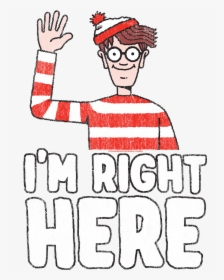 Where S Waldo Im Right Here Men S Ringer - Wheres Wally, HD Png Download, Transparent PNG