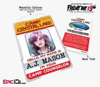 Camp Crystal Lake Friday The 13th - Friday The 13th Female Characters Names, HD Png Download, Transparent PNG