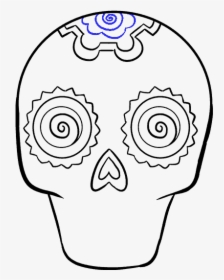 How To Draw Sugar Skull - Sugar Skull Easy To Draw, HD Png Download, Transparent PNG