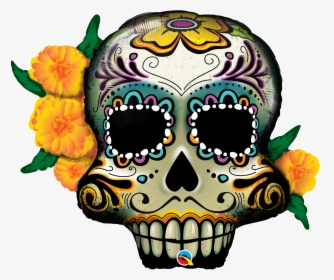 Day Of The Dead Skull Clipart At Getdrawings - Skull Day Of The Dead Balloons, HD Png Download, Transparent PNG