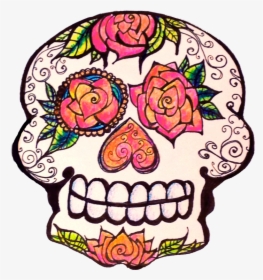 Day Of The Dead - Cartoon Dia De Los Muertos Sugar Skulls, HD Png Download, Transparent PNG