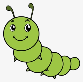 How To Draw A Cute Caterpillar - Cute Caterpillar Drawing, HD Png Download, Transparent PNG
