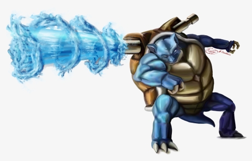 Blastoise Used Hydro Pump Pokemon Tribute On Game , - Blastoise Using Hydro Pump, HD Png Download, Transparent PNG