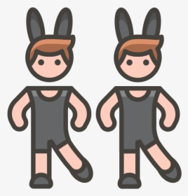Man With Bunny Ears Emoji - Cartoon, HD Png Download, Transparent PNG