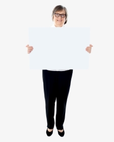 Older Woman Standing Png - Construction Paper, Transparent Png, Transparent PNG