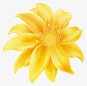 Yellow Flower Png Clip Art - Flor Em Png Sem Fundo, Transparent Png, Transparent PNG