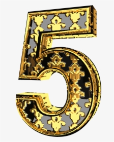 Elegant Vintage Number Five Png Clip Art Image - Elegant Numbers Png, Transparent Png, Transparent PNG