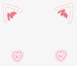 #hearts #neon #catears #cat #ears #meow #freetoedit - Kawaii Cat Ears Transparent, HD Png Download, Transparent PNG