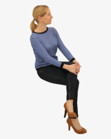 Sitting Woman Chair Standing - Woman Sitting Png, Transparent Png, Transparent PNG