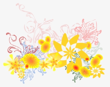Png Flowers - Bunga Vektor Warna Kuning, Transparent Png, Transparent PNG