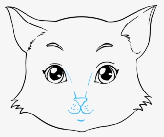 Clip Art How To Draw Cat Ears - Cat Face Without Whiskers, HD Png Download, Transparent PNG